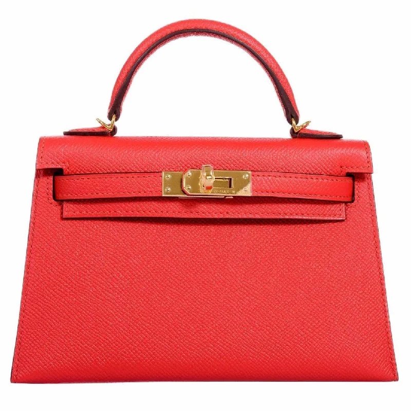 Hermès Kelly 20 Sellier Rouge Tomate Epsom Gold Hardware