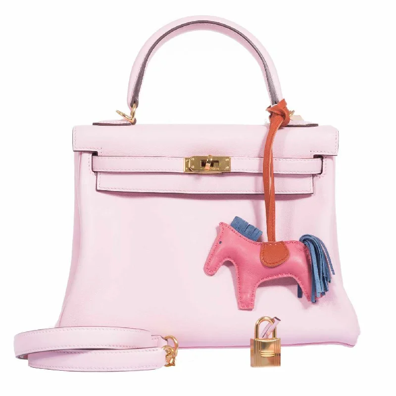 Hermès Kelly 25 Retourne Rose Sakura Swift Palladium Hardware