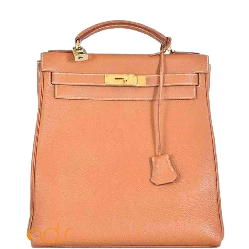 Hermès Kelly Ado Gold Backpack Togo Gold Hardware