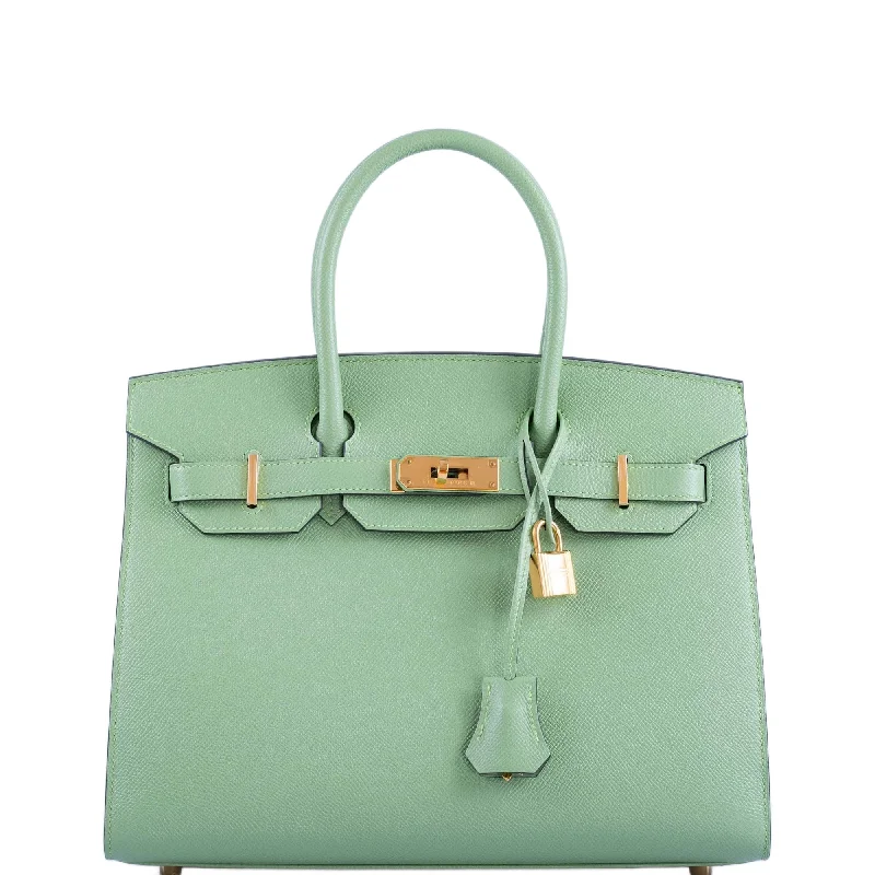 Hermès Sellier Birkin 30 Vert Criquet Epsom Gold Hardware