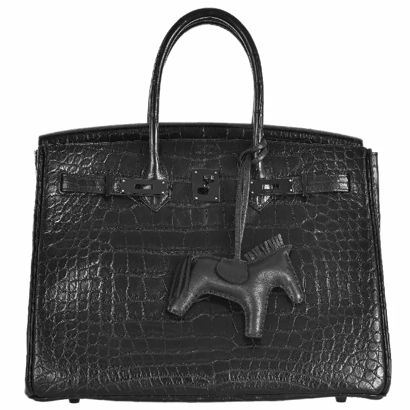 Hermès Birkin 35 So Black Alligator Black Matte Black Hardware