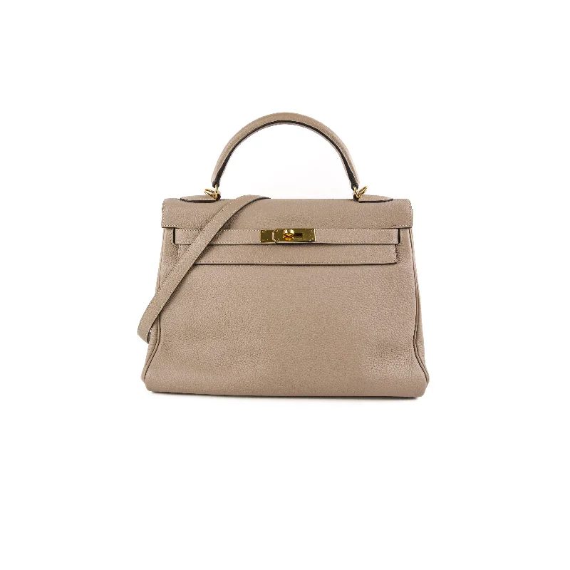 Hermes Kelly 32 Togo Gris Tourtelle - T Stamp 2015