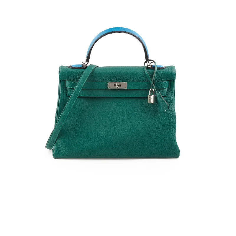 Hermes Kelly 32 Togo Malachite Au Pas- A Stamp