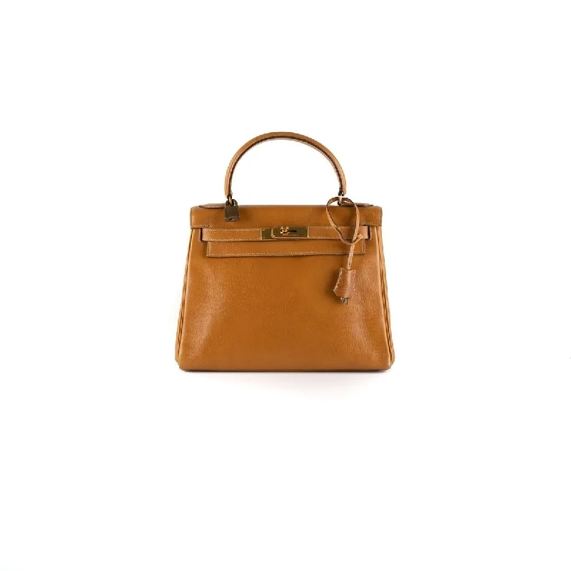 Hermes Kelly 28 Epsom Gold Bag - K Circle Stamp