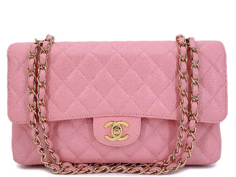 Chanel 2004 Vintage Sakura Pink Caviar Medium Classic Flap Bag 24k GHW