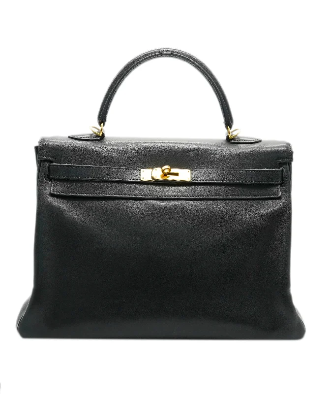 Hermes black kelly 35 swift with GHW  - AJC0648