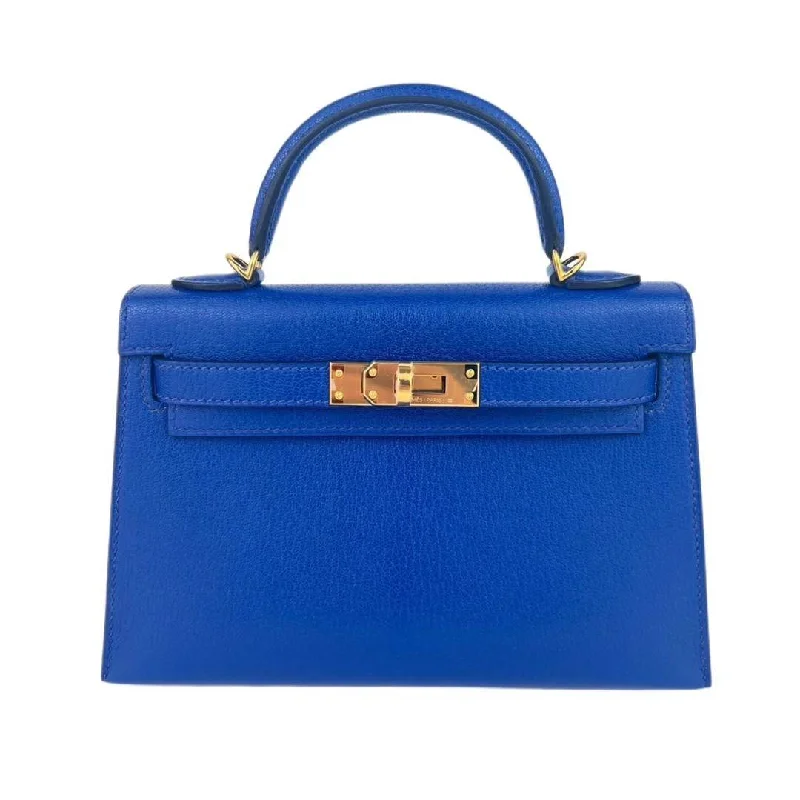 Hermes Kelly 20 Blue Royal Chevre GHW #B SKCB-095945