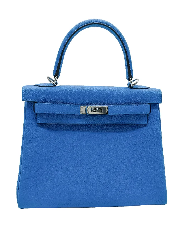 Hermes Kelly 25 Blue Zanzibar PHW RJL1940