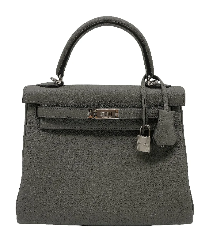 Hermes kelly 25 Togo Gris Meyer PHW RJC3126