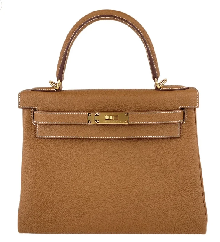 **Hermes Kelly 28 Gold Togo GHW #W SKCB-110288