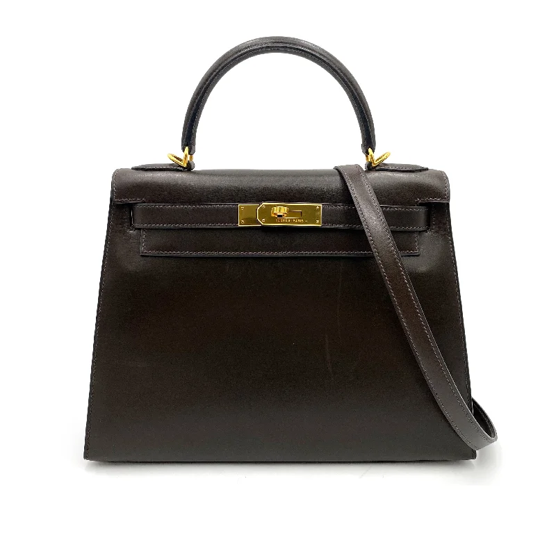 Hermès Vintage Kelly 28 Sellier Havanne Boxcalf GHWE 90235997