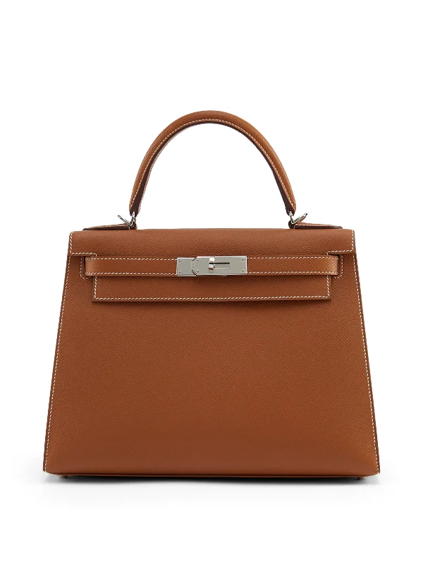 HERMÈS KELLY 28CM SELLIER GOLD Epsom Leather with Palladium Hardware