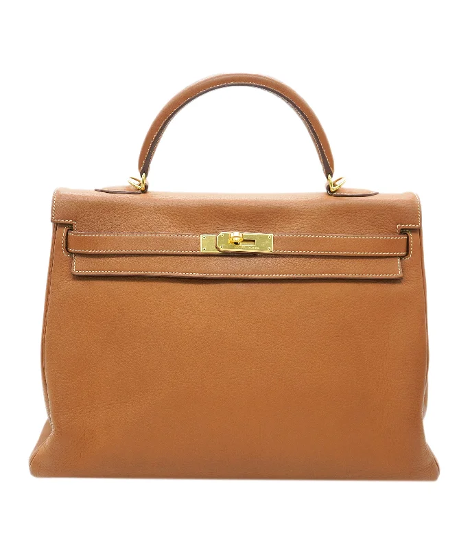 Hermes Kelly 35 Gold Barenia GHW  REC1710