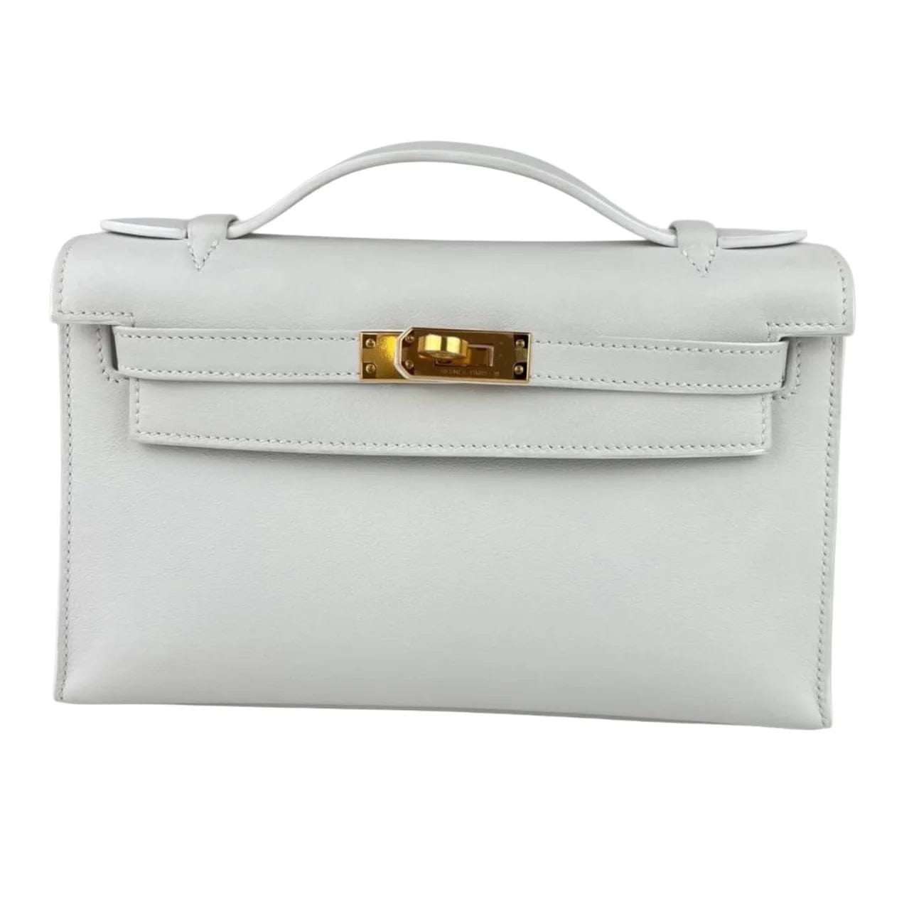 Hermes Kelly Pochette Blanc SWift GHW #B SKCB-119810