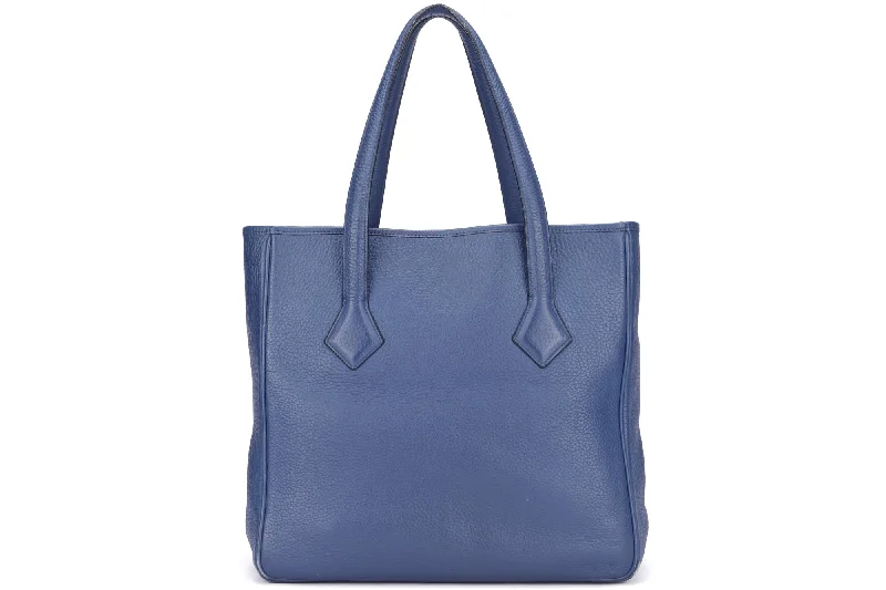 Hermes Victoria Tote Bag (Stamp K 2007) width 32cm, Blue Brighton, Clemence Leather, with Dust Cover