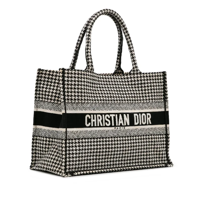 Dior Medium Houndstooth Embroidered Book Tote (g0s64t)