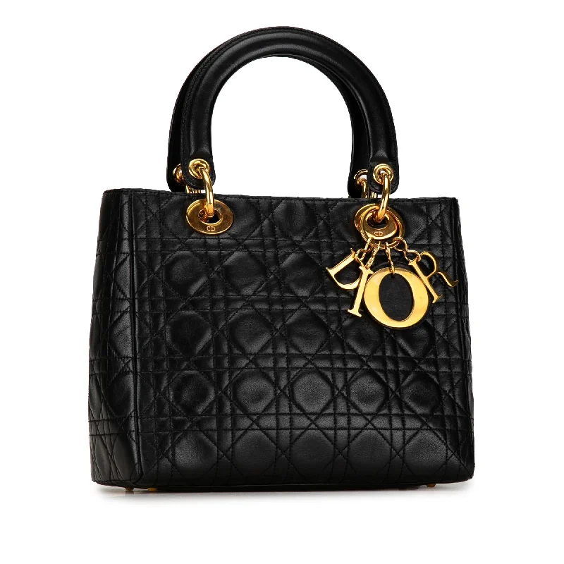 Dior Medium Lambskin Cannage Lady Dior (gb8wvx)