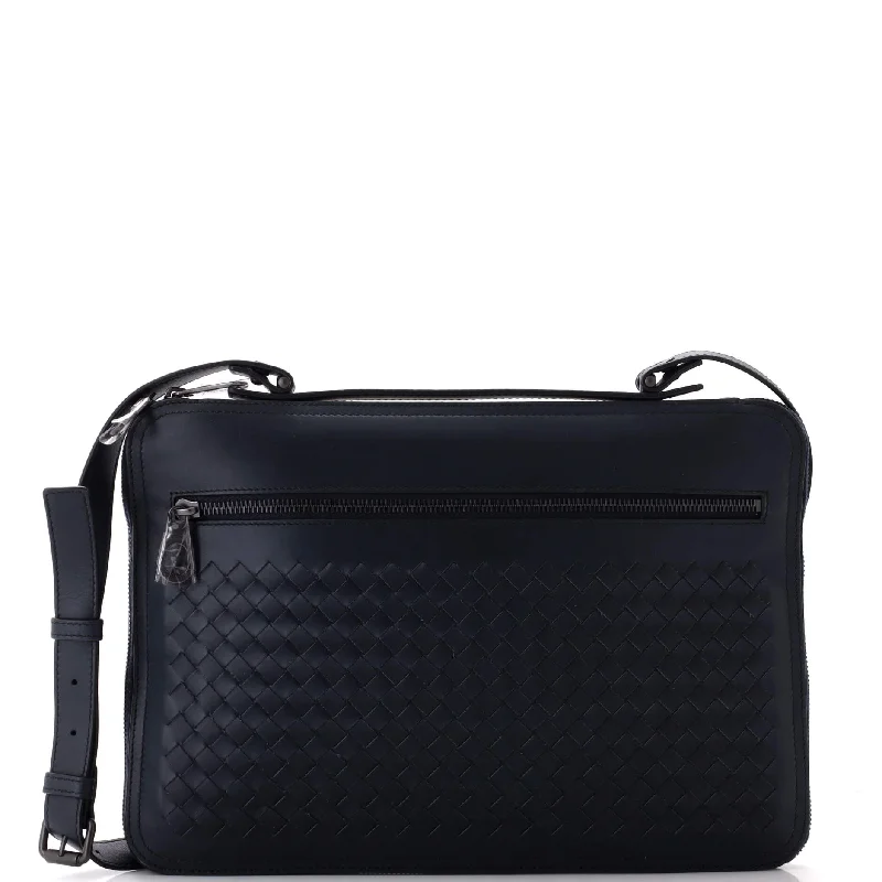 Slim Zip Around Briefcase Intrecciato Nappa