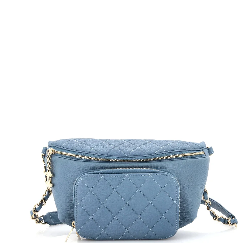 Business Affinity Waist Bag Quilted Caviar Small