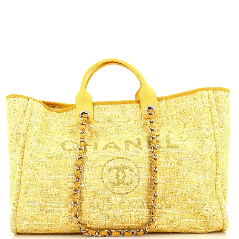 Deauville Tote Raffia with Glitter Detail Large