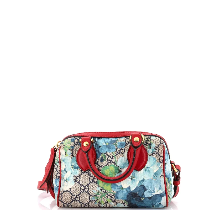 Convertible Boston Bag (Outlet) Blooms Print GG Coated Canvas Nano