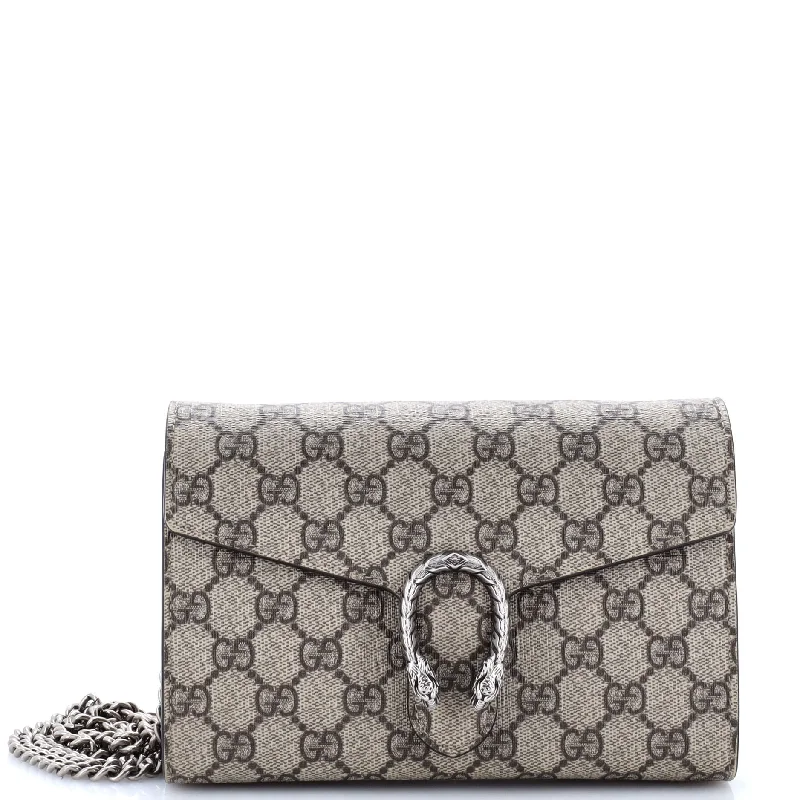 Dionysus Chain Wallet GG Coated Canvas Small