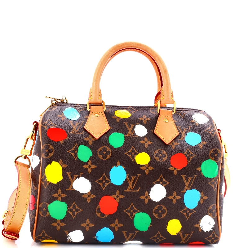 Speedy Bandouliere Bag Yayoi Kusama Painted Dots Monogram Canvas 25